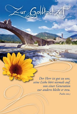 Faltkarte: Zur Goldhochzeit - Goldene Hochzeit