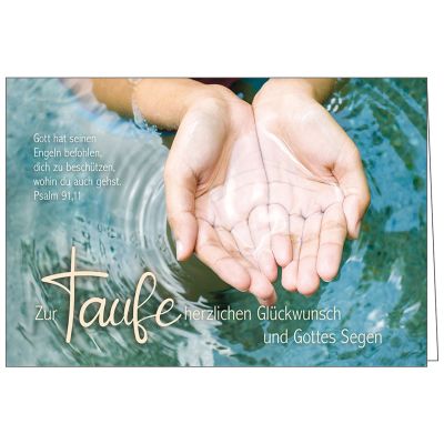 Faltkarte: Zur Taufe herzlichen Glückwunsch