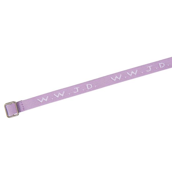Armband WWJD gewebt - violett