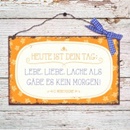 Holzschild - Lebe, Liebe, Lache