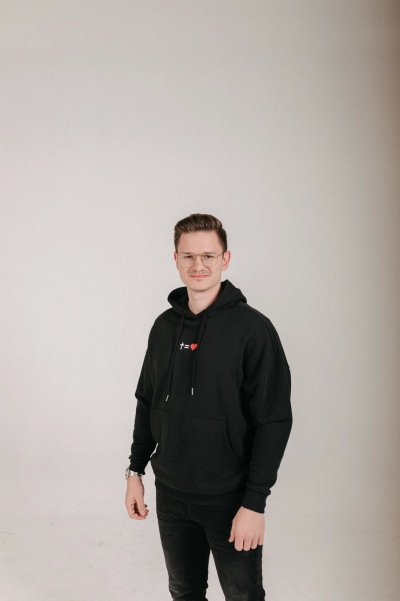 Hoodie Style Gratitude Oversized schwarz Gr. M