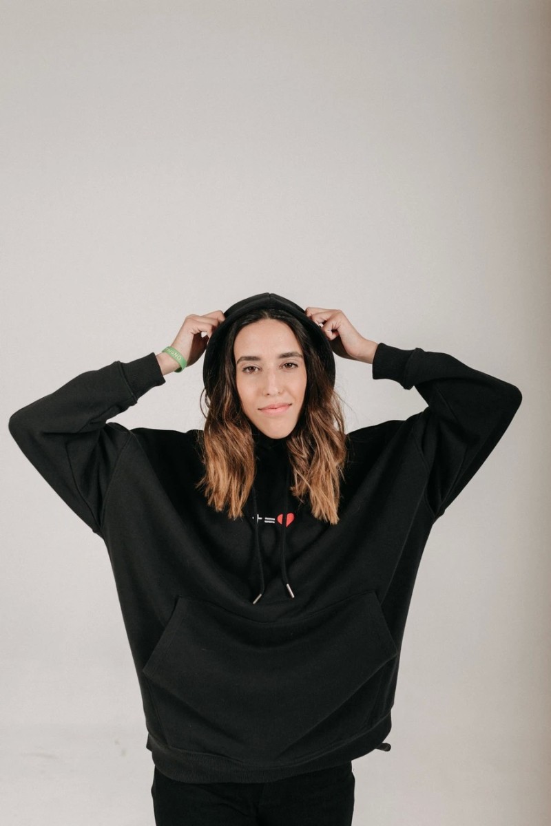 Hoodie Style Gratitude Oversized schwarz Gr. XL