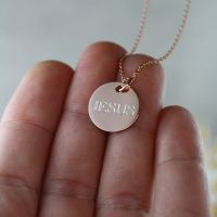 Kette mit Anhänger JESUS silber