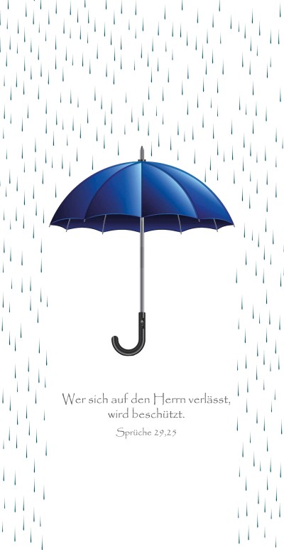 Metallschild Regenschirm
