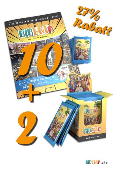Bibenta - Bibelstickeralbum + Dispenser (10er Pack)