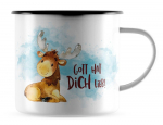 Emaille-Becher Gott hat dich lieb