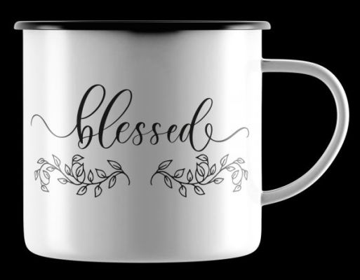 Emaille-Becher blessed
