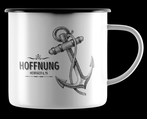 Emaille-Becher Hoffnung