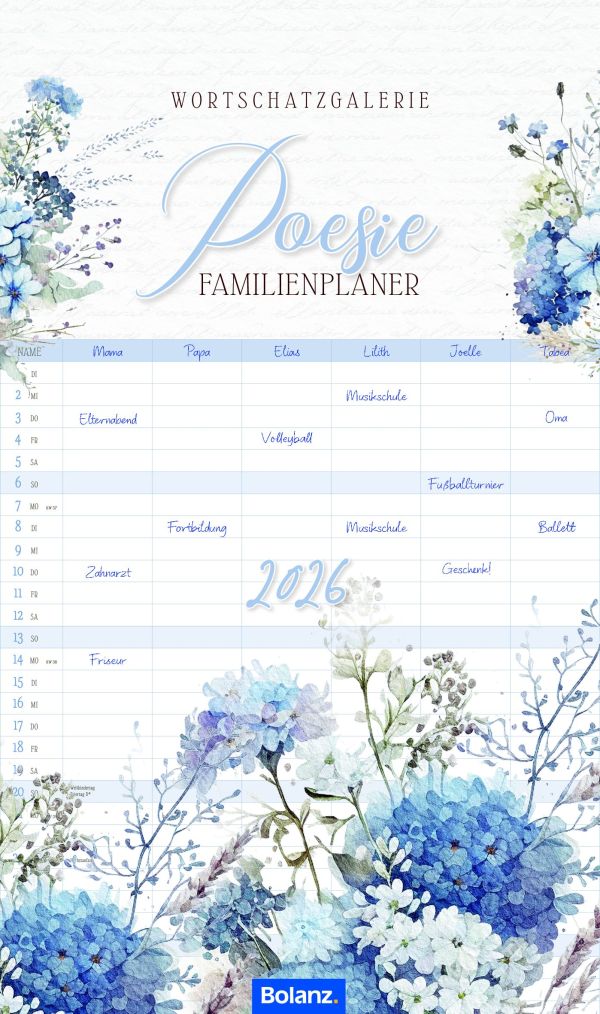 Wortschatzgalerie Poesie 2026 - Familienplaner