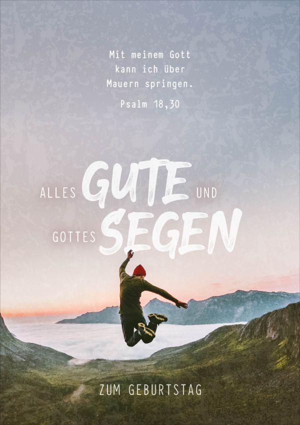 Faltkarte Alles Gute u. Gottes Segen - Sprung