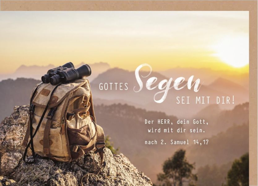 Faltkarte Gottes Segen sei mit Dir! - Rucksack