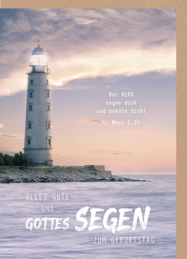 Faltkarte Alles Gute - Leuchtturm