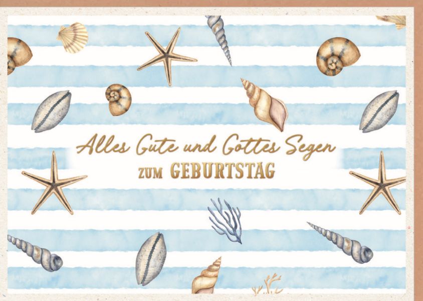 Faltkarte Alles Gute und Gottes Segen zum Geburtstag