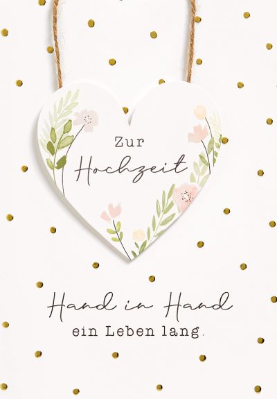 Faltkarte Zur Hochzeit - Holzherz
