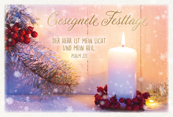 Faltkarte Gesegnete Festtage - Kerze