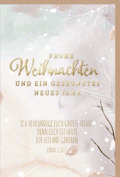 Faltkarte Frohe Weihnachten/Ich verkündige euch große Freude