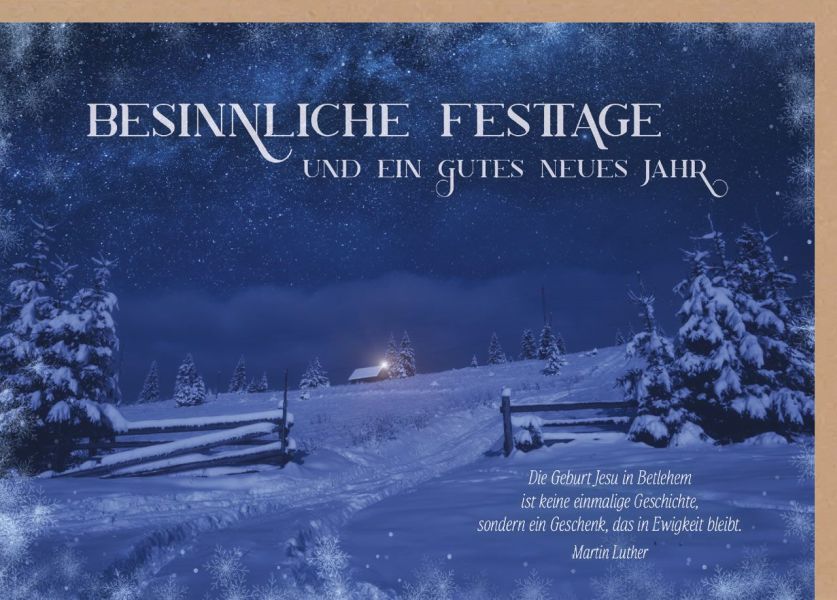 Faltkarte Besinnliche Festtage