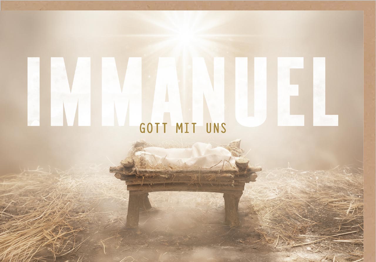 Faltkarte Immanuel Gott mit uns