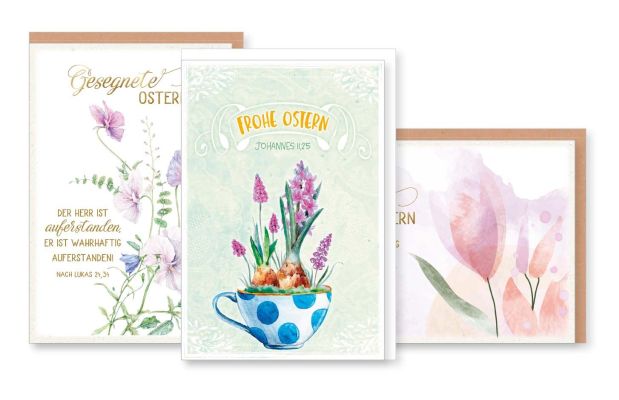 Faltkarten Ostern - 3er Set
