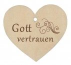 Holzherz - Gott vertrauen