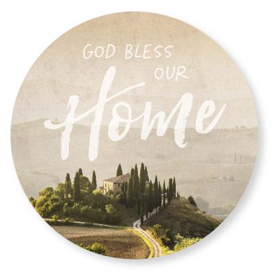 Wandschmuckbild - God bless our home 40cm