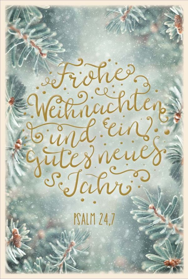 Postkartenserie Frohe Weihnachten/Tannenspitzen 10 Stk.