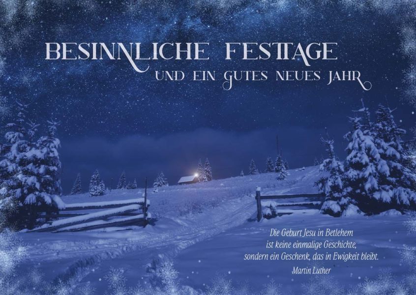 Postkarten Besinnliche Festtage 12 Stück