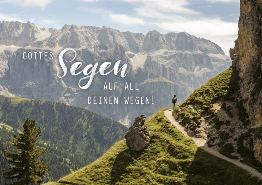 Postkarten Gottes Segen  - Wanderweg 12 Stück