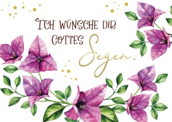 Postkartenserie Ich wünsche Dir Gottes Segen. 10 Stk.