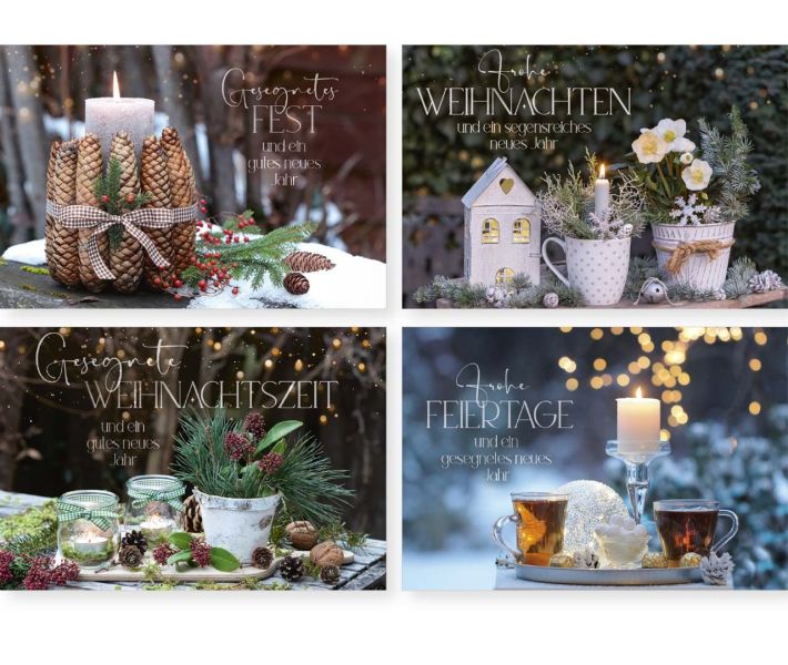Minikarten Weihnachten  - 12 Stück