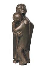 Vater & Sohn - Steinguss bronzefarben