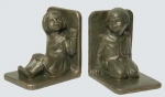 Die Bücherfreunde - Bronzefarbener Steinguss, Set