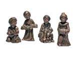 Vier Jahreszeiten Set - Bronzefarbener Steinguss