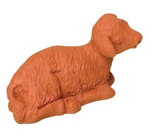 Krippenfigur - Schaf Tonfarbener Steinguss