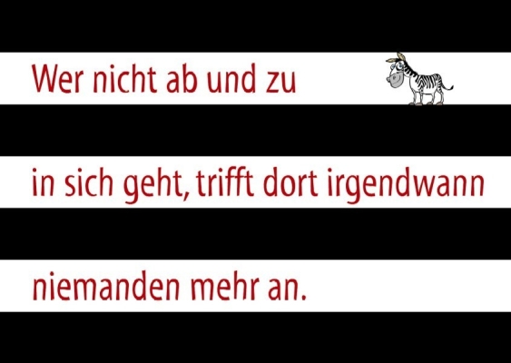 Postkarten Wer nicht ab und zu in sich geht - 10 St.