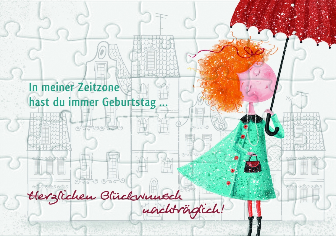 Puzzlekarte Geburtstag nachträglich
