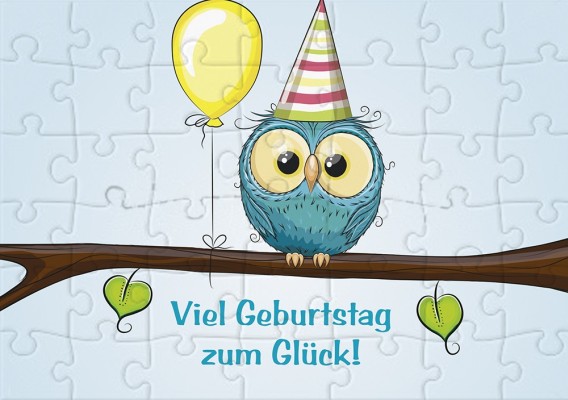 Puzzlekarten Viel Geburtstag zum Glück