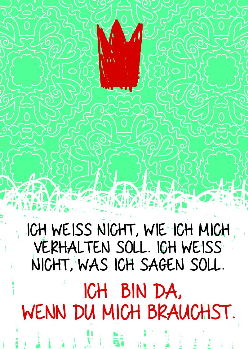 Postkarte Ich weiß nicht, wie ich mich verhalten soll.