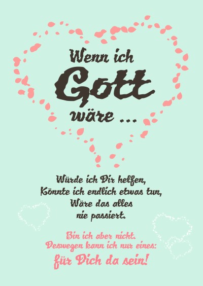 Postkarte Wenn ich Gott wäre ... - 10 Stk.