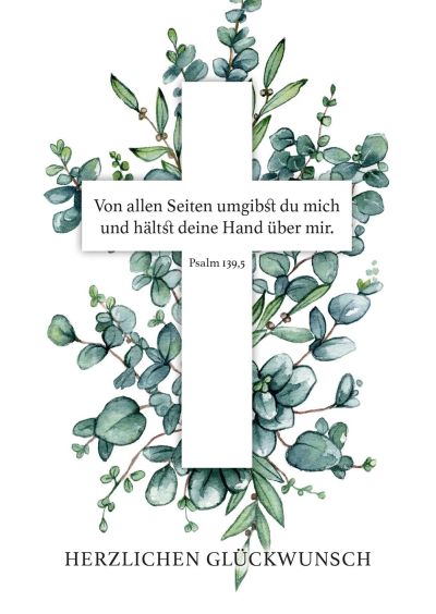 Faltkarte: Herzlichen Glückwunsch zur Konfirmation