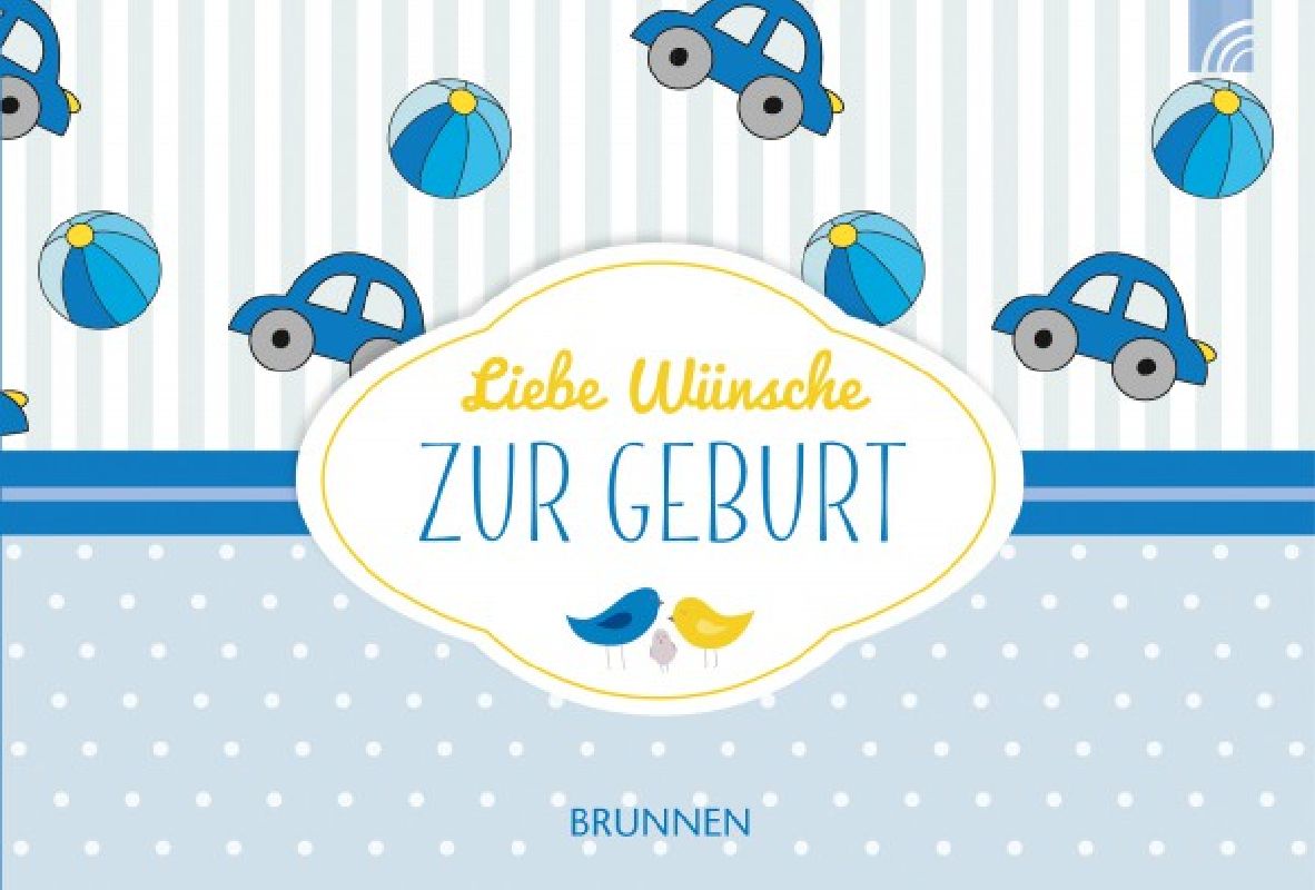 Liebe Wünsche zur Geburt (blau) - Gutscheinbuch