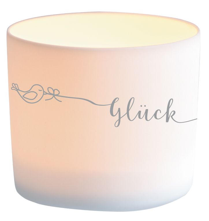 Windlicht LichterZeit "Glück ist Liebe"|Leuchtende Botschaften, die verzaubern