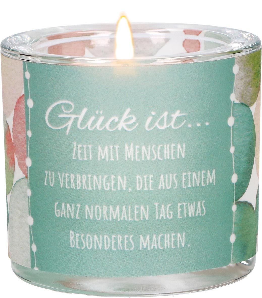 Windlicht LichtMomente Glück ist...