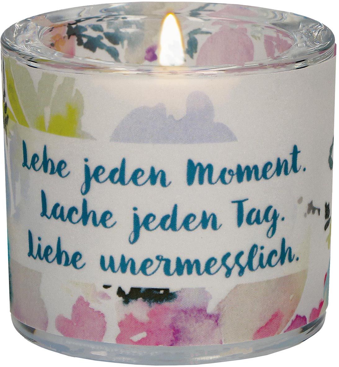 Windlicht LichtMomente Lebe, liebe, lache