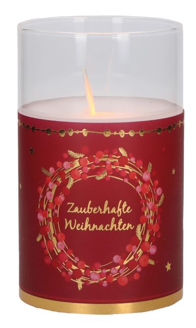 LED-Glaswindlicht Fröhliche Weihnacht überall