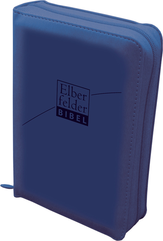 Elberfelder Bibel - Taschenausgabe, ital. Kunstleder blau, mit Reißverschluss