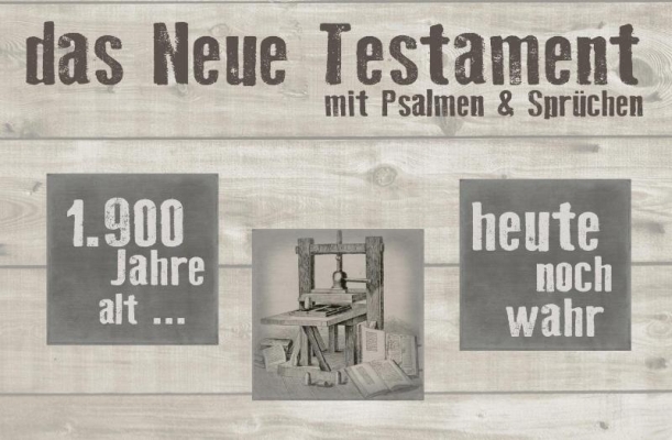 Das Neue Testament Motiv Druckerpresse