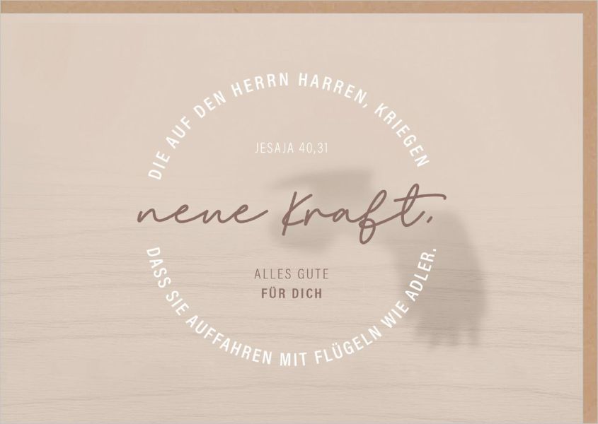Faltkarten neue Kraft Jesaja 40:31