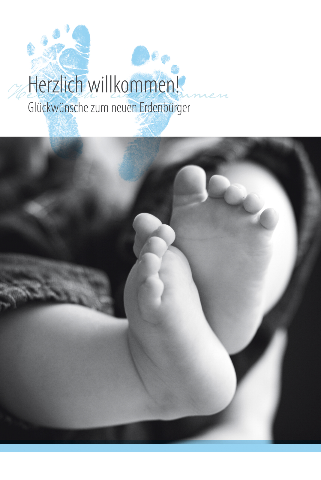 Faltkarte Herzlich willkommen