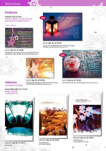 Postkarte Frohe Weihnachten